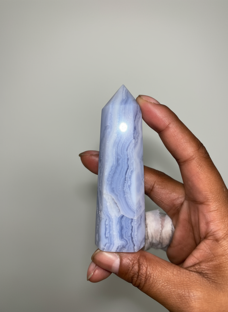Blue Lace Agate Tower