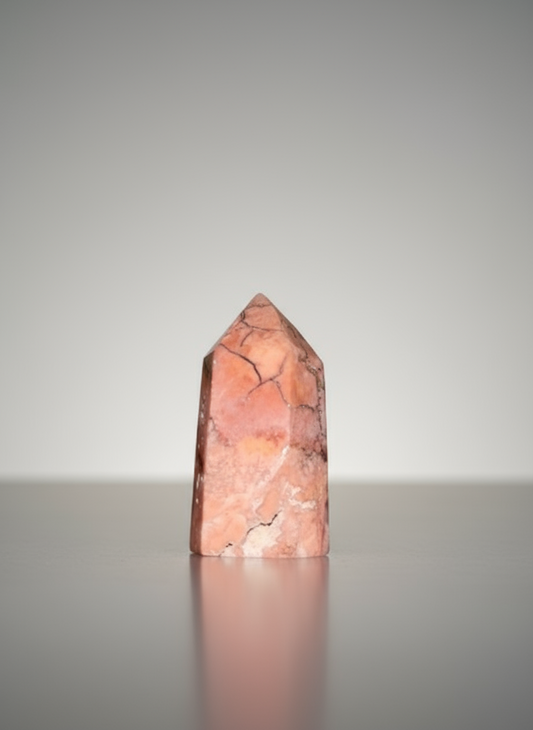 Druzy Pink Agate Tower