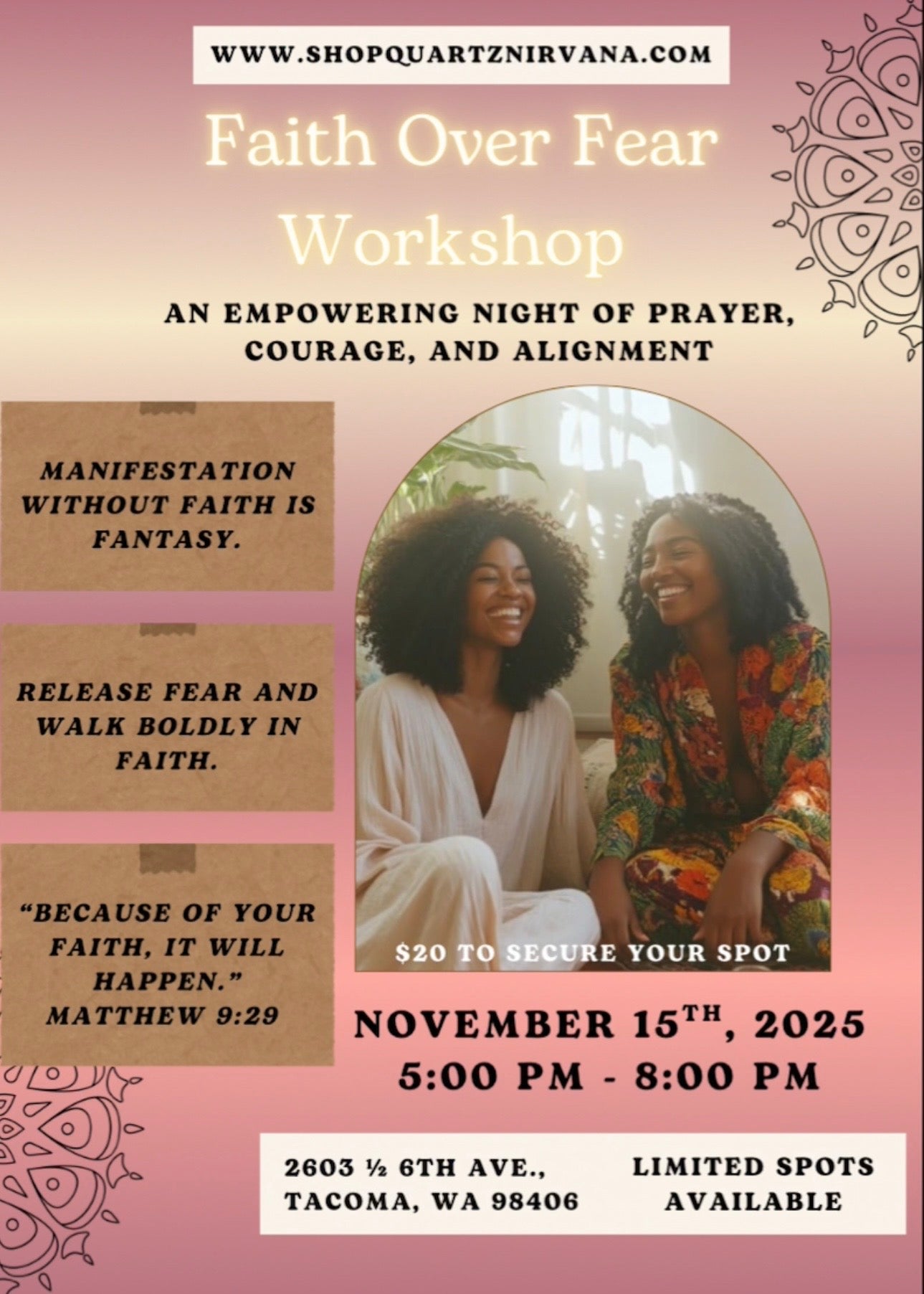 Faith Over Fear Workshop
