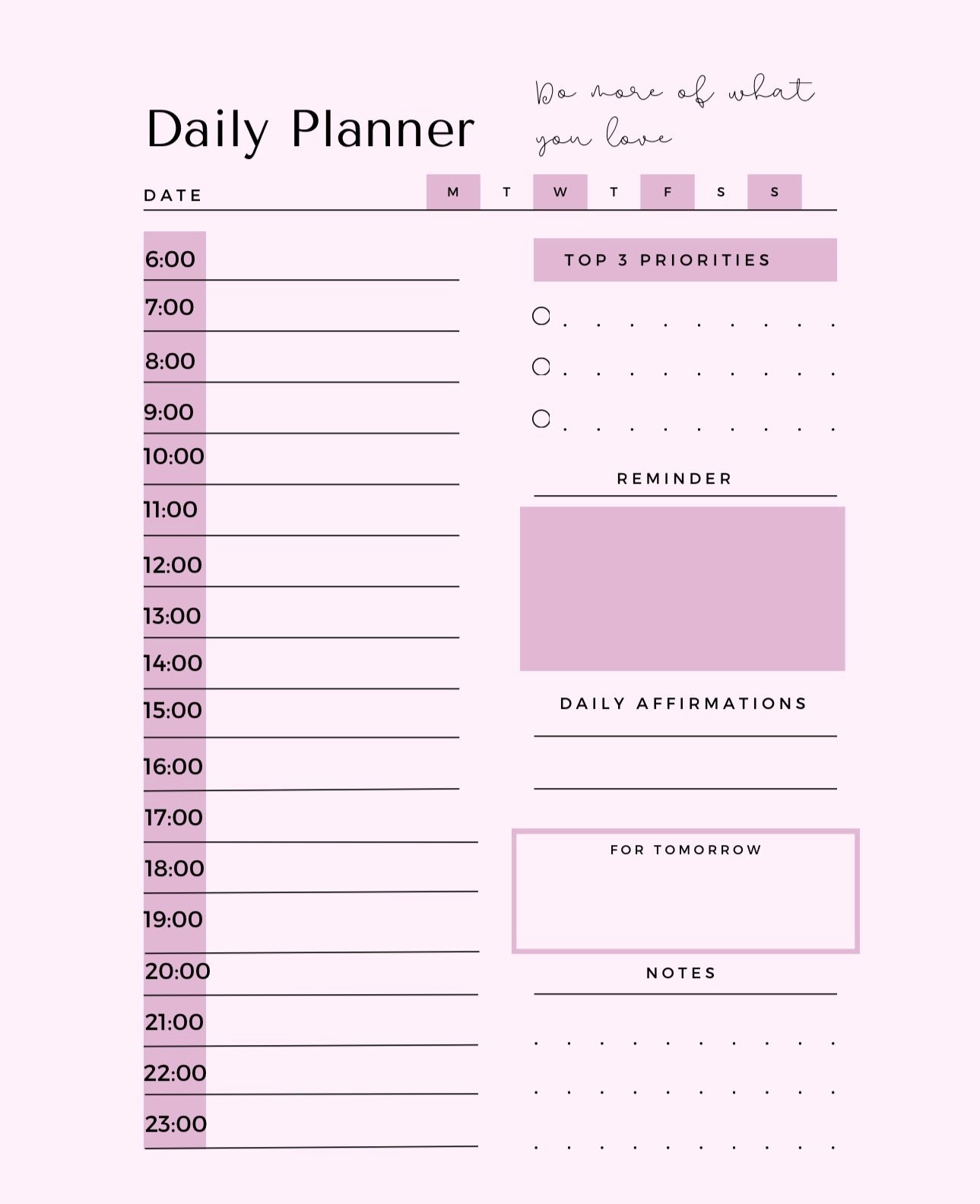 Daily Planner + Relfection EBook