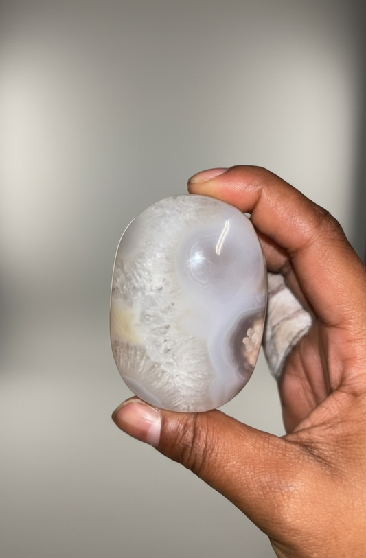 HQ Flower Agate Palmstone(s)