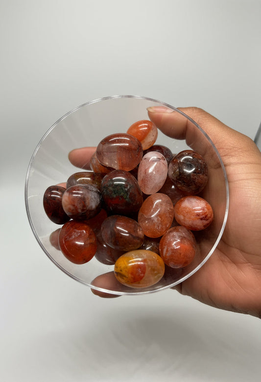 Hematoid “Fire” Quartz Tumble(s)